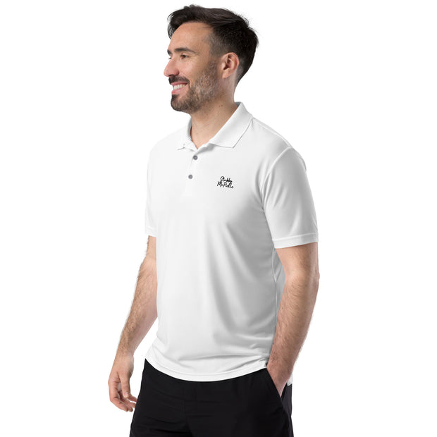 Stubby McPickle Script adidas performance polo shirt