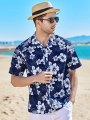 Summer new seaside casual Hawaiian short-sleeved shirt