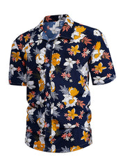 Summer new seaside casual Hawaiian short-sleeved shirt