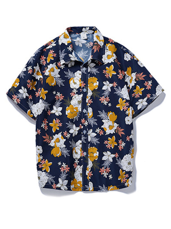 Summer new seaside casual Hawaiian short-sleeved shirt