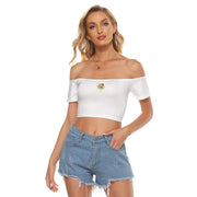 Olive Martiniz Off-shoulder Cropped T-shirt