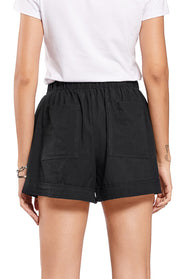 A-Line Lace-Up High-Waisted Wide Leg Shorts